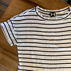 Black and white striped tee